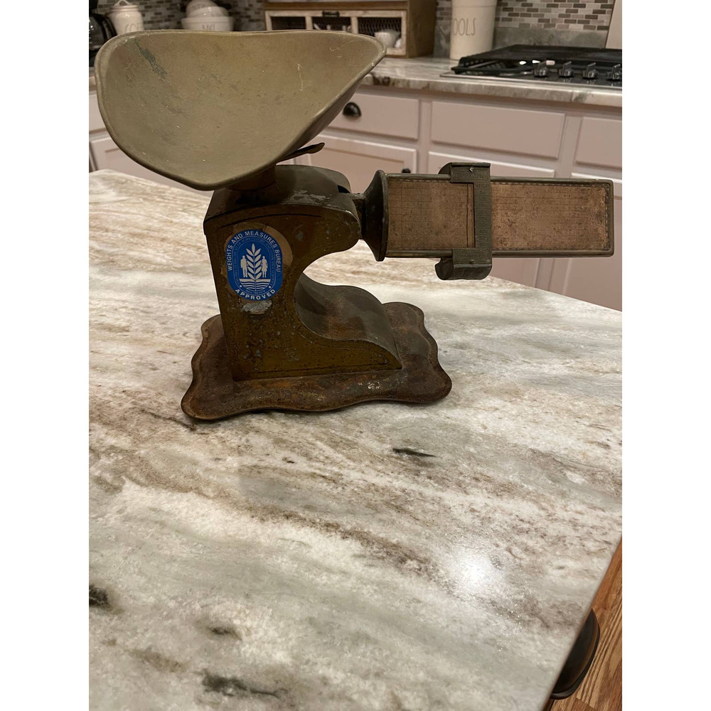 Antique Pelouze Manfg. CO. Chicago Brass Candy Scale----RARE FIND-----